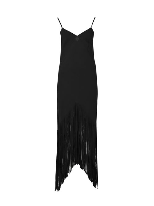 Abito lungo Badia sottoveste in tela di viscosacon frange PINKO | 106825 A3AYZ99